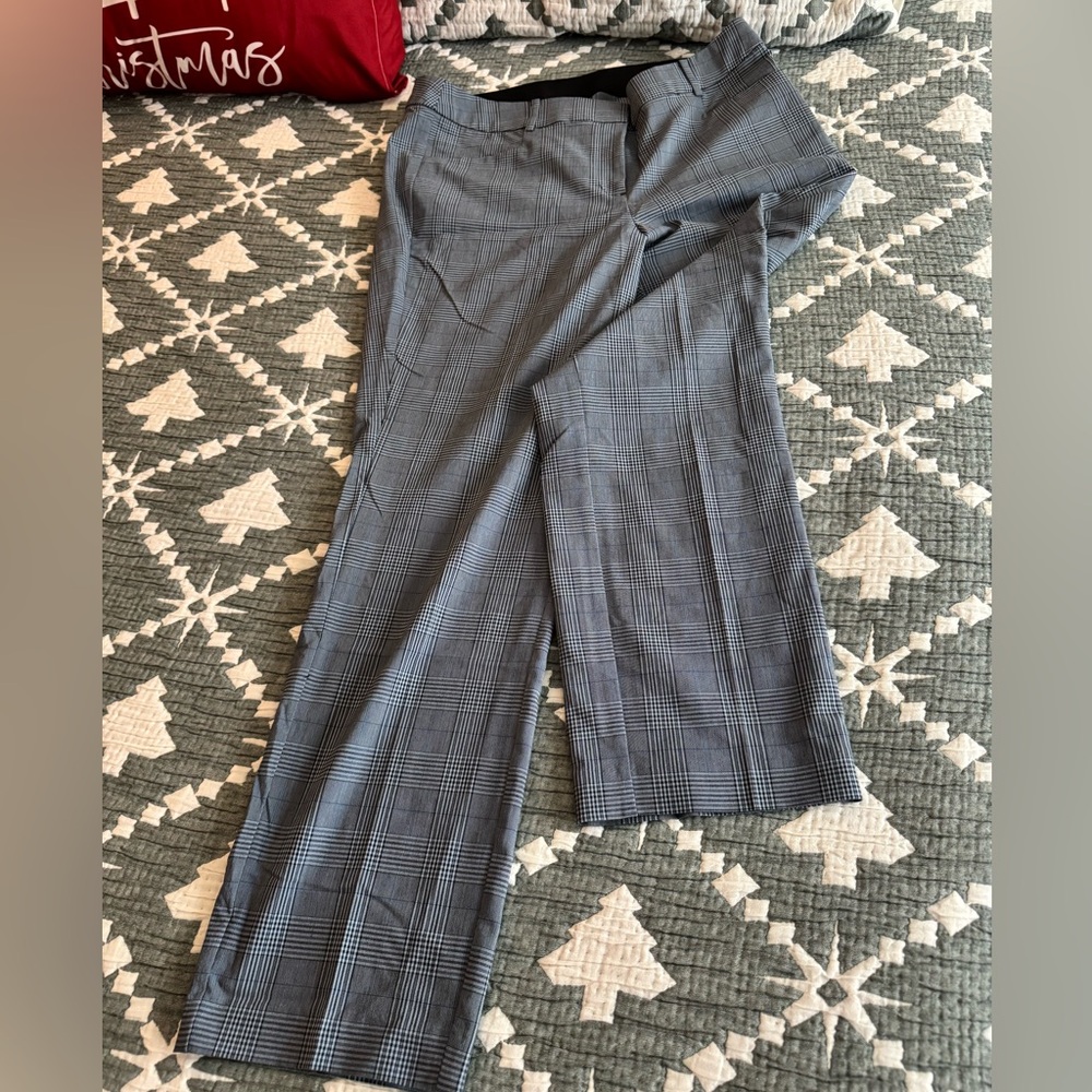 Lane Bryant Black and Gray Checkered Pants